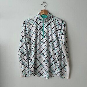 SanSoleil UPF UV Sun Protection Long Sleeve 1/2 Zip Top Women's Size Medium